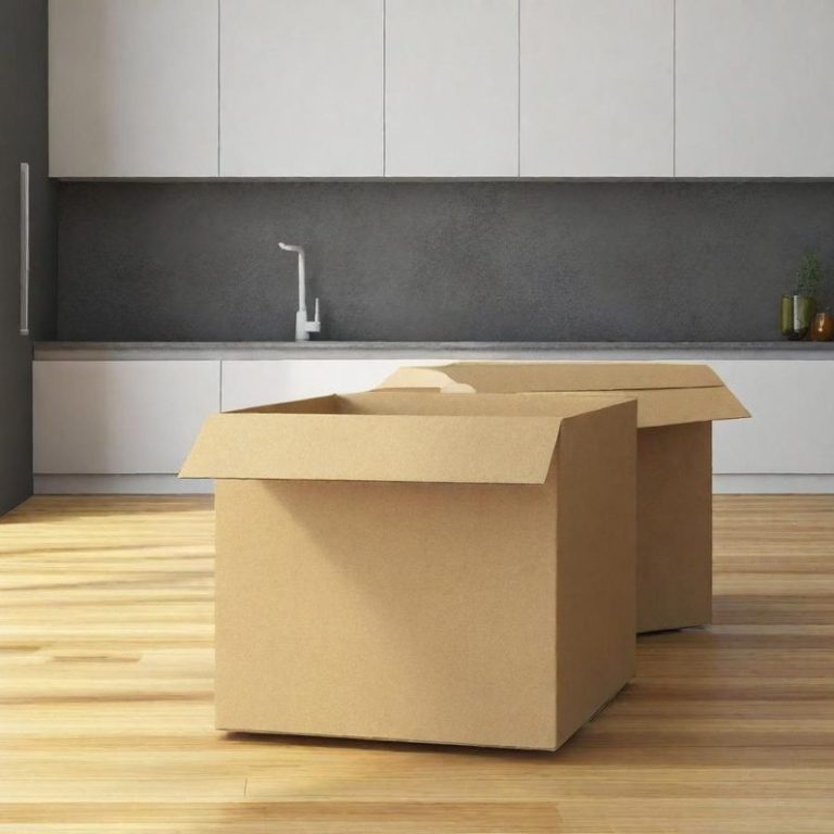 Zwei Frauen in orange Arbeitskleidung reinigen Regale mit einer Farbrolle.